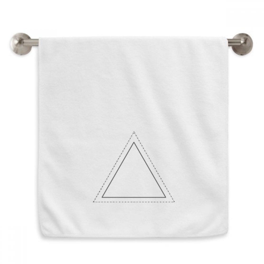 Serviette débarbouillette absorbante blanche 13x29 inch motif triangle géométrique