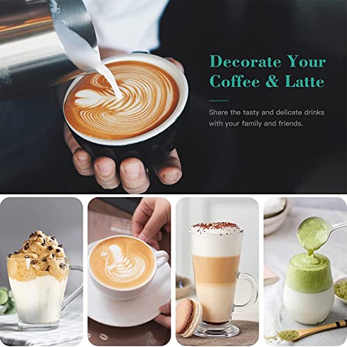 Jrundmsoxz Handheld Milk Frother Rechargeable, 3-Speed Electric Frother For Coffee With 2 Whisks And Coffee Decoration Tool, Coffee Frother Mixer, Stand-Up Design, For Cream, Latte, Cappuccino (White) #TOP6