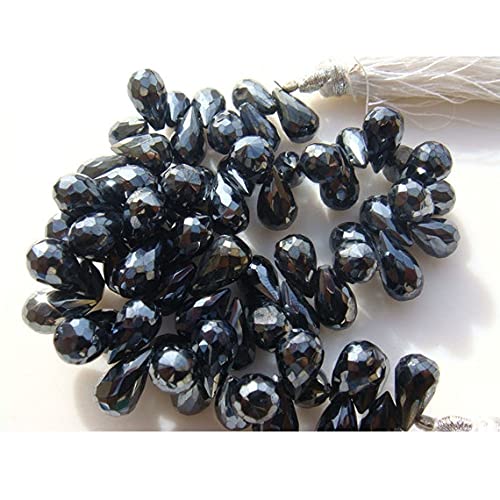 Spinel bleu naturel en perles facettées de 5x7mm pour création de bijoux