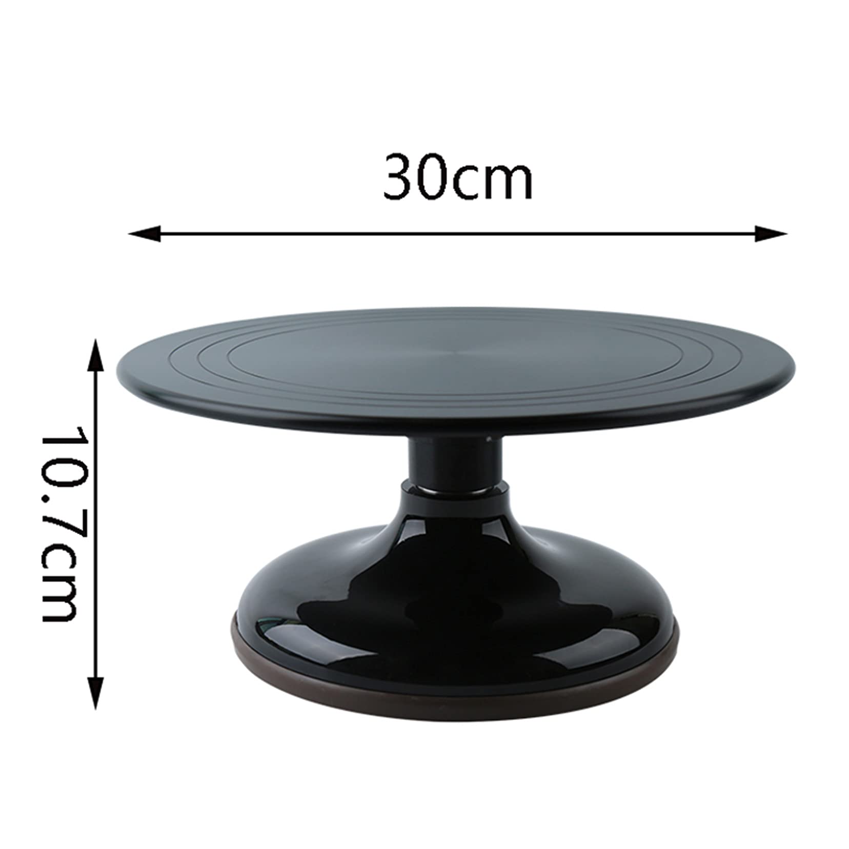 Tocadiscos giratorio de aleación de aluminio de 12 pulgadas para pasteles, decoración de postres, con rodamiento suave y parte inferior de goma ABS antideslizante, dorado de 12 pulgadas