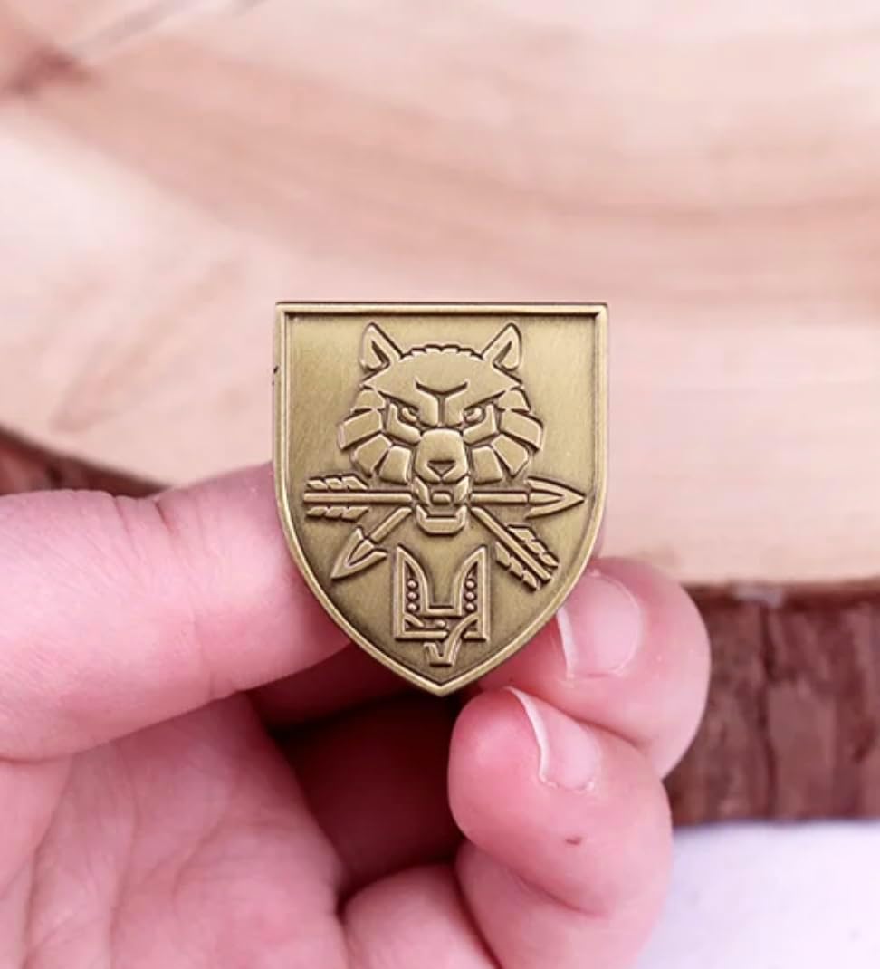 Ukraine Special Operations Forces Command Wolf Head Broken Arrows Shield Ukrainian Emblem Army Military Soldiers Support Coat of Arms Trident Sigil Logo Symbol 1.2" Enamel Pin Badge - Image 2