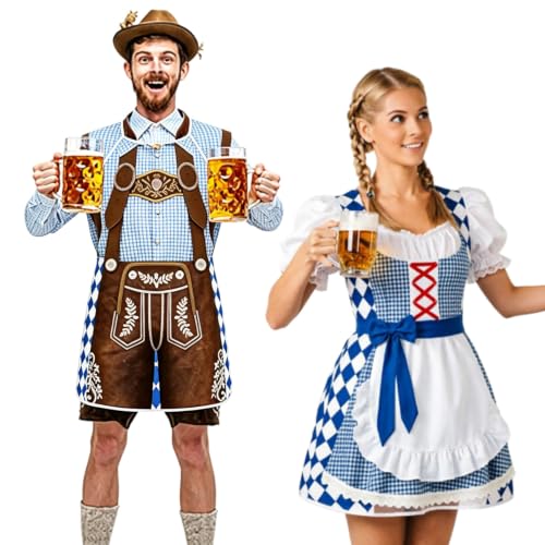 Delantal de fiesta de cerveza medieval unisex ropa festiva para parejas traje de patio
