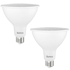 Sunco Outdoor Flood Light Bulbs PAR38 LED Flood Lights Waterproof 1800 LM 15W 150W Equivalent 5000K Daylight Dimmable