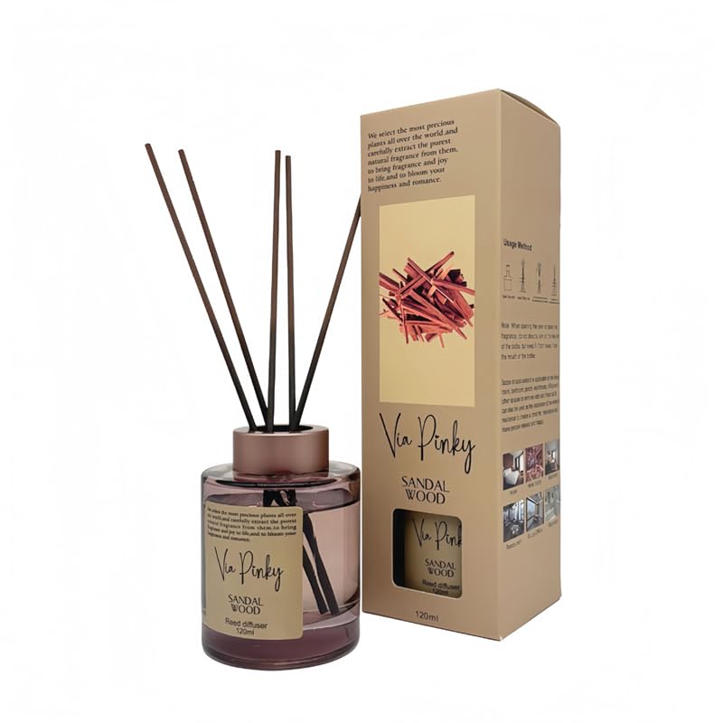 Difusor de varillas Sándalo 120ml fragancia cálida miniatura 1