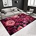 Produktbild FLOORMATJING Moderner, weicher, stilisierter Teppich Geeignet für Schlafzimmer und Wohnzimmer Wohnzimmermöbel rutschfeste, waschbare Ornamente,02,100 * 150cm