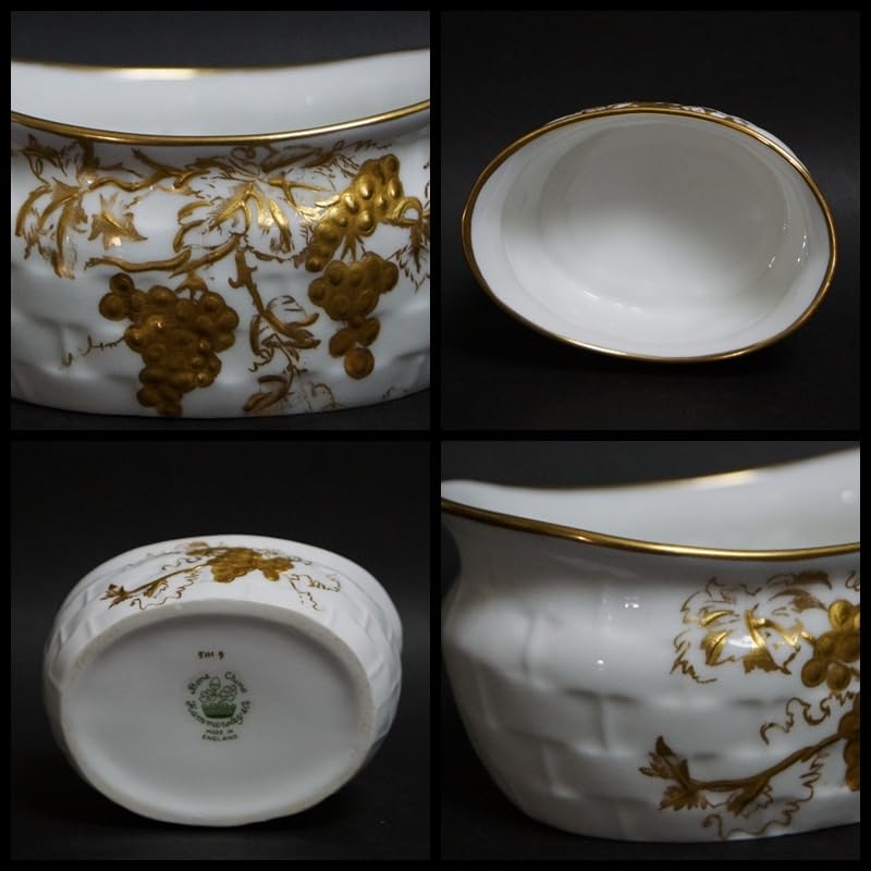 Hammersley 金彩盛絵葡萄バスケットトレイ/シュガー ポット/クリーマー Amazon.co.jp: 閑 Hammersleyハマースレイ金彩盛絵 葡萄文