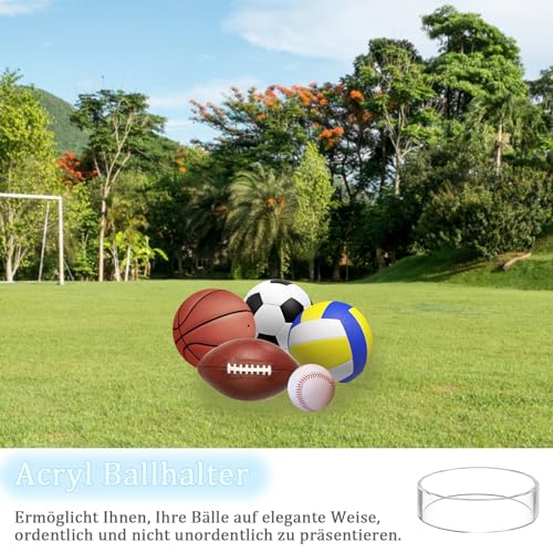 thirei Acryl Ballhalter, 6 Stück Ballständer Ballhalterung, für die Darstellung von Basketball, Fußball und Volleyball