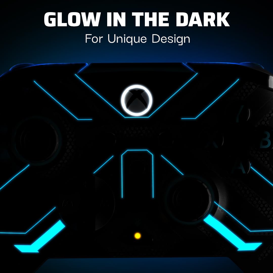 PDP Xbox REMATCH GLOW Wired controller TITAN STEEL — view 2
