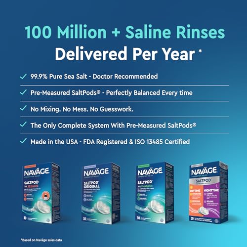 Image of Navage SaltPods Refills, Daytime & Nighttime, 30-Pack (15 Each Variety) | Around-the-Clock Relief: 15 Daytime and 15 Nighttime Pods for Morning and Night Congestion Relief