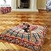 Indyjski boho gobelin, kwadratowa poduszka medytacyjna, poduszka podłogowa boho, ręcznie wykonana wkładka do poduszki, botomana poduszka do siedzenia boho, indyjska poduszka ozdobna, boho mandala pies łóżko boho mandala poduszka podłogowa