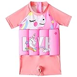 Die 8 abnehmbaren Schwimmstäbe sind aus umweltfreundlichem EVA und nehmen kein Wasser auf, sicher für Kinder. 82% Polyester, 18% Elasthan