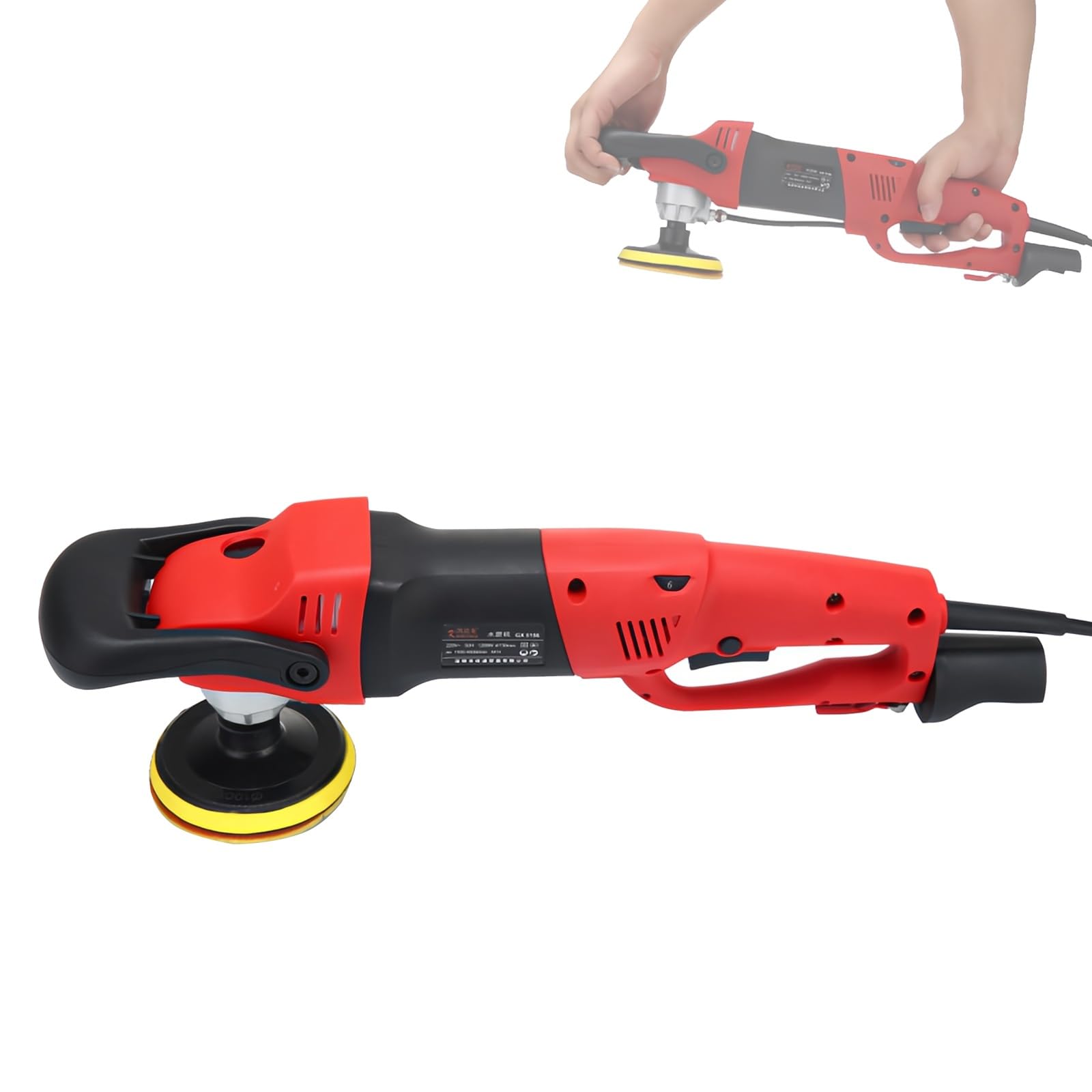 Lucidatrice elettrica per pietra bagnata, 1200 W, a velocità variabile, con copertura protettiva per calcestruzzo, granito, marmo