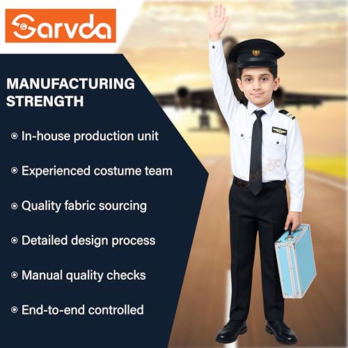 Image of Sarvda Kids Fancy Dress Costume Set | Police, Army Soldier, Pilot, Doctor, Subhash Chandra Bose & Community-Helper Outfit for Boys & Girls