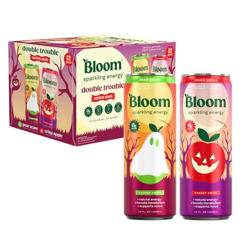 Image of Bloom Nutrition Zero Sugar Energy Drink, Double Trouble, 12oz 12pk