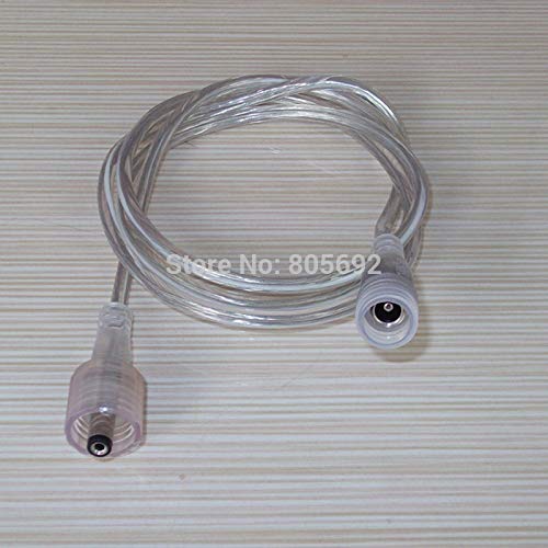 Gimax 1Meter(3ft) Water Resistant Wire LED DC Power Supply Adapter Waterproof Cable Strip Line Lighting Connector - 200PCS - (Color: Black)