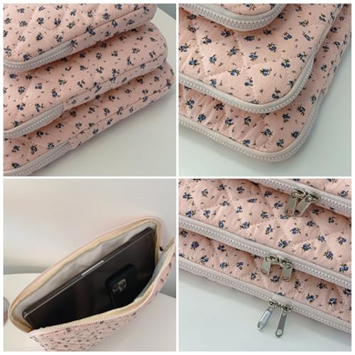 Funda acolchada para portátil 13" floral morada miniatura 5