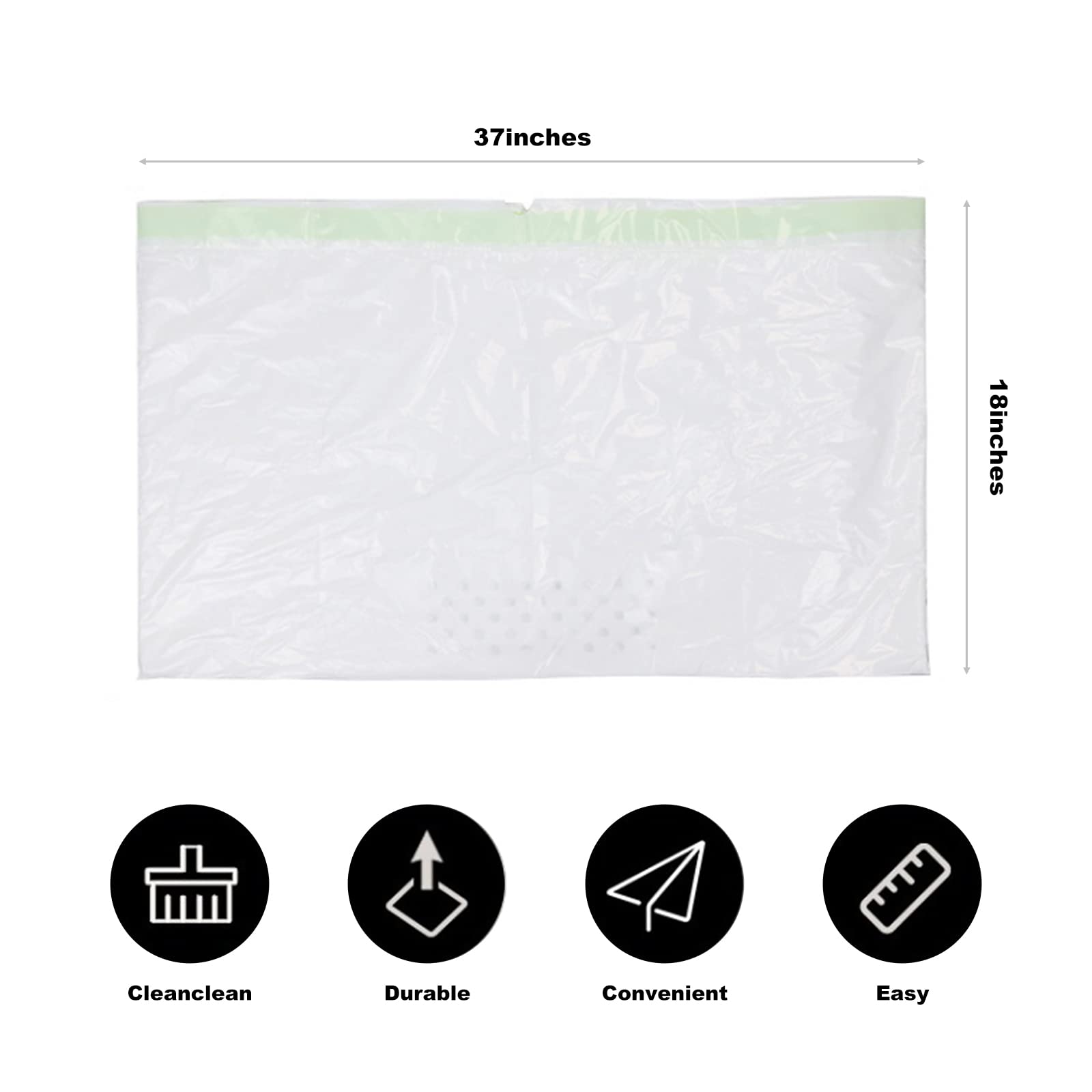 Tylu - Bolsas desechables para arena para gatos con cordón, 6 bolsas de cribado con agujeros + 1 bolsa de protección no porosa (5 juegos, 35 piezas en total)