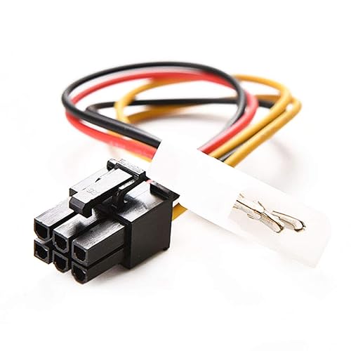 Miniatura 6 de 4 pines macho Molex a 6 pines hembra PCI-Express PCIE tarjeta de video convertidor de corriente adaptador de cables conectores para tarjetas de
