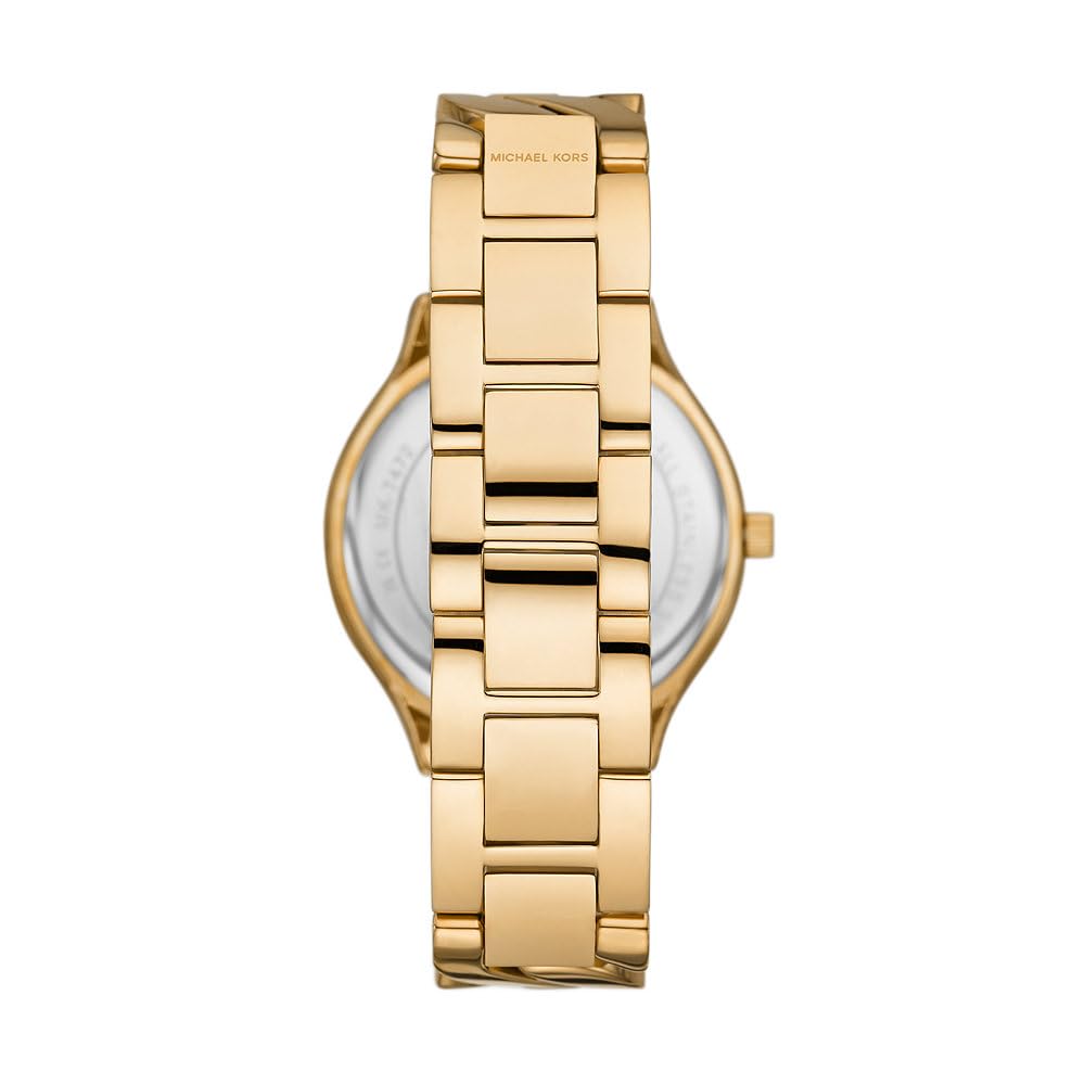 Michael Kors Orologio Runway da donna, Movimento al quarzo a tre lancette con cinturino in acciaio inossidabile, ceramica o pelle