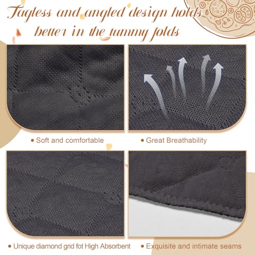 Image of 10 Pcs Tummy Liners for Sweat Rash Cotton Under Belly Sweat Liners Under Belly Absorber Pads Band for Skin Rash
