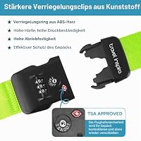 travel inspira Kreuz Koffergurt mit Zahlenschloss mit TSA und Namensschild – Ansicht 7