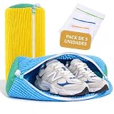 Bolsa para Lavar Zapatillas en Lavadora – Pack 5 Bolsas (2 Zapatillas + 3 Ropa...