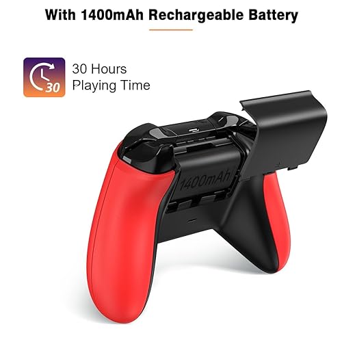 Miniatura 3 de Xbox Controller Wireless with 1400mAh Rechargeable Battery & Charging Cable, Xbox One Controller with 2.4GHz Wireless Adapter, Compatible with Xbox