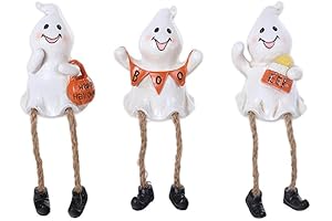 Ghost Shelf Sitters with Dangling Legs: Halloween home Decor