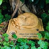 JHP Pet Memorial Stone Marker for Cat, 3D Cat Garden Stone, Cat Grave Marker Stone Headstone...