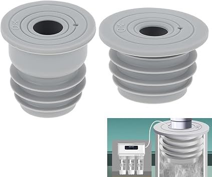 2 PCS Universal Drain Pipe Silicone Seal Plug Drain Sewer Deodorant Cover Washing Machine Drain Pipe Seal Plug Floor Drain Anti-Odor Silicone Drain