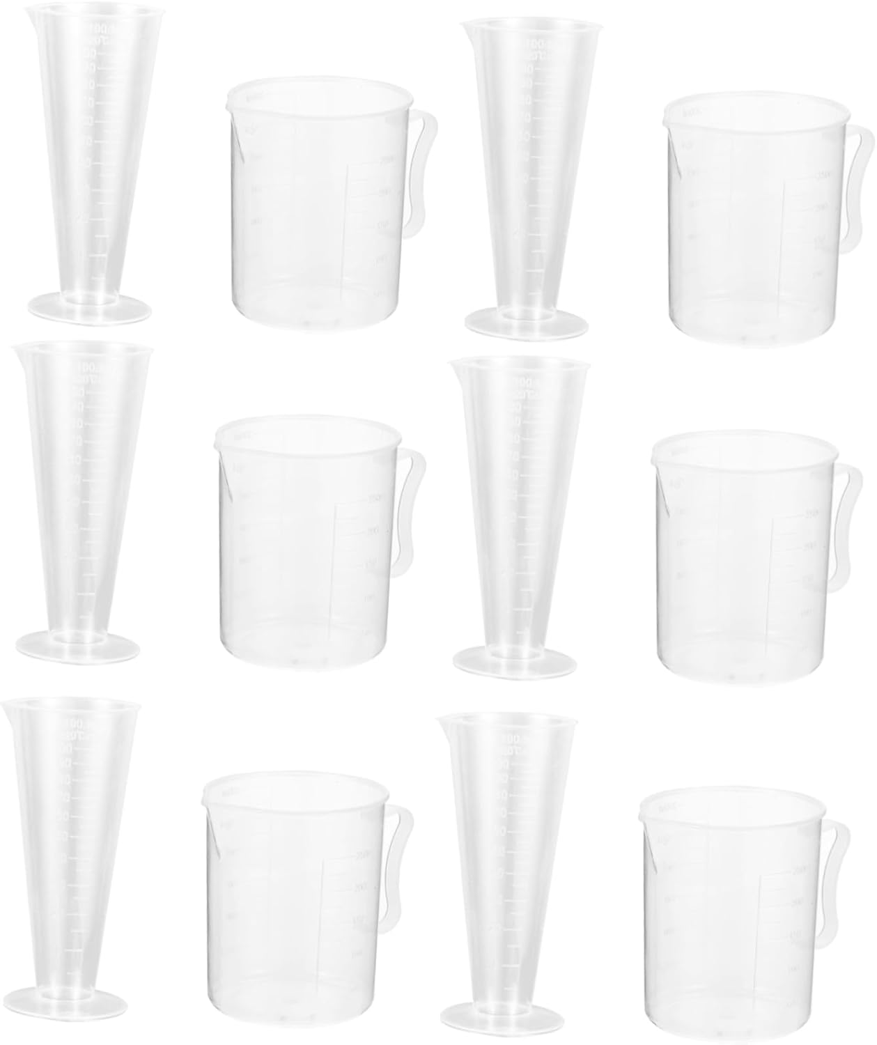 KICHOUSE 12pcs Plastic Measuring Cup Set Kitchen Baking Tools Scale Nesting Measuring Cups for Cooking