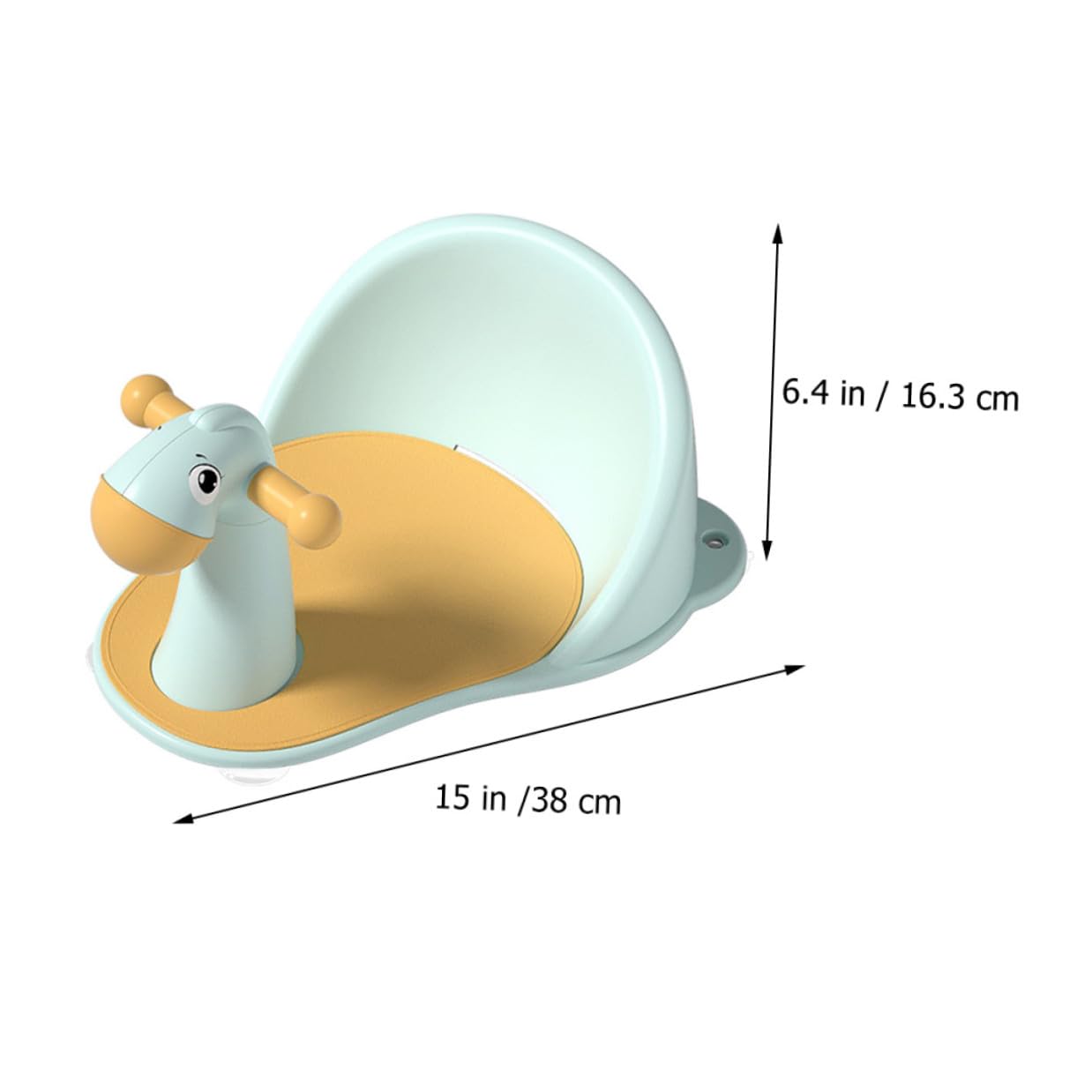 Yardwe Asiento de Baño para Bebés Antideslizante Ventosas Fuertes Silla de Ducha Ergonómica para Bañera Color Azul Soporte Seguro para Recién Nacidos y Pequeños