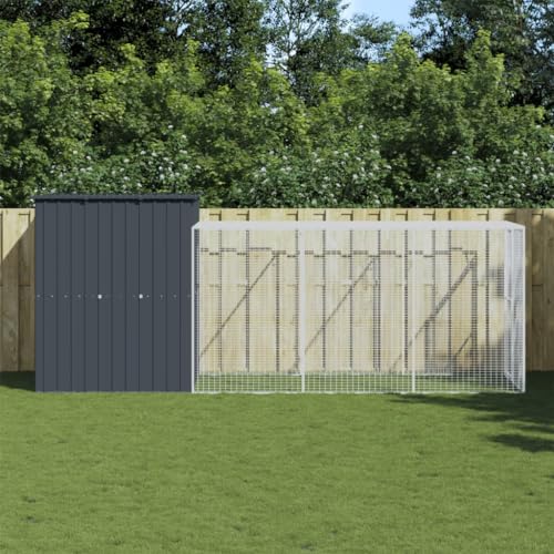 loibinfen Outdoor Chicken Coop with Roof, Walk-in Poultry Habitat Cage,