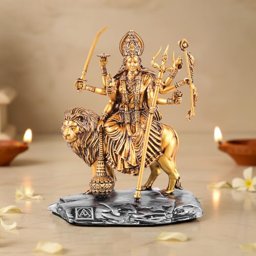 Figura de Diosa Durga Mata de Resina 3.9 in