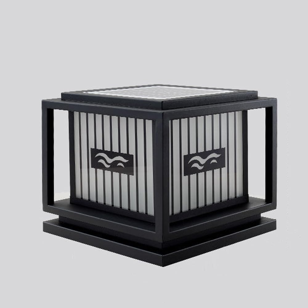 Wodoodporna zewnętrzna lampa filarowa, lampa solarna od zmierzchu do świtu, głowica słupka do bramy willi, retro chiński ogród ganek oświetlenie kolumny, nowoczesne ogrodzenie korytarz oprawa
