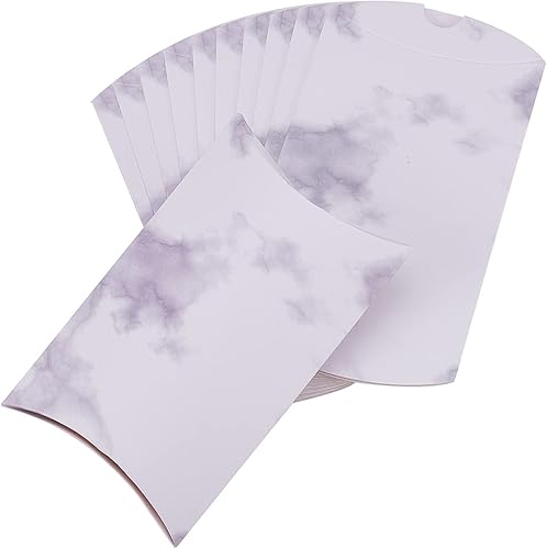 Vista 21 de Airssory 100 unidades de almohada de papel kraft vintage de 3 x 2 pulgadas, caja de embalaje de dulces, caja de embalaje de dulces, cajas de regalo