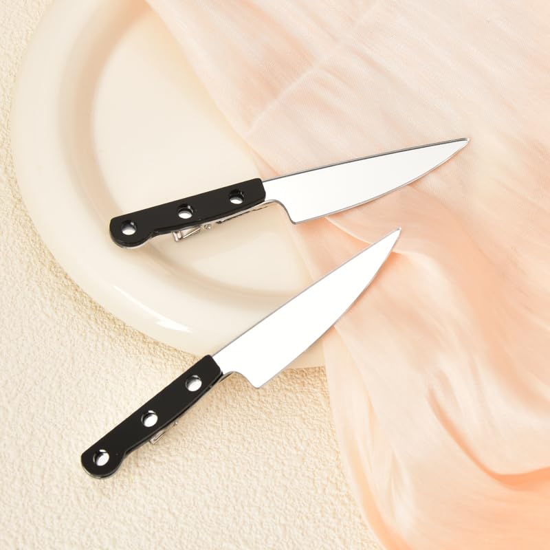 Miniatura 6 de Pinzas para el cabello con forma de cuchillo, mini pinzas para el cabello de Halloween, accesorios góticos punk, para mujeres y niñas, con forma de