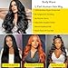 U Part Human Hair Wig Body Wave 18 Inch Brazilian Virgin Hair Glueless Wigs 100% Real Human Hair 180% density U Part Wig for Black Women U Part Wig Human Hair Upart Half Wig Natural Black Color