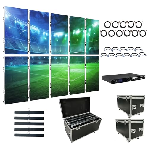 Image of P3.91 P4.81 Rental LED Display Screen, 3840Hz /1920Hz High Refresh Rate, IP65 Waterproof Outdoor LED Panels with Aluminum Cabinet, Mounting Frame for Stage Events (16, P3.91, 50*100cm(1.64*3.28ft))