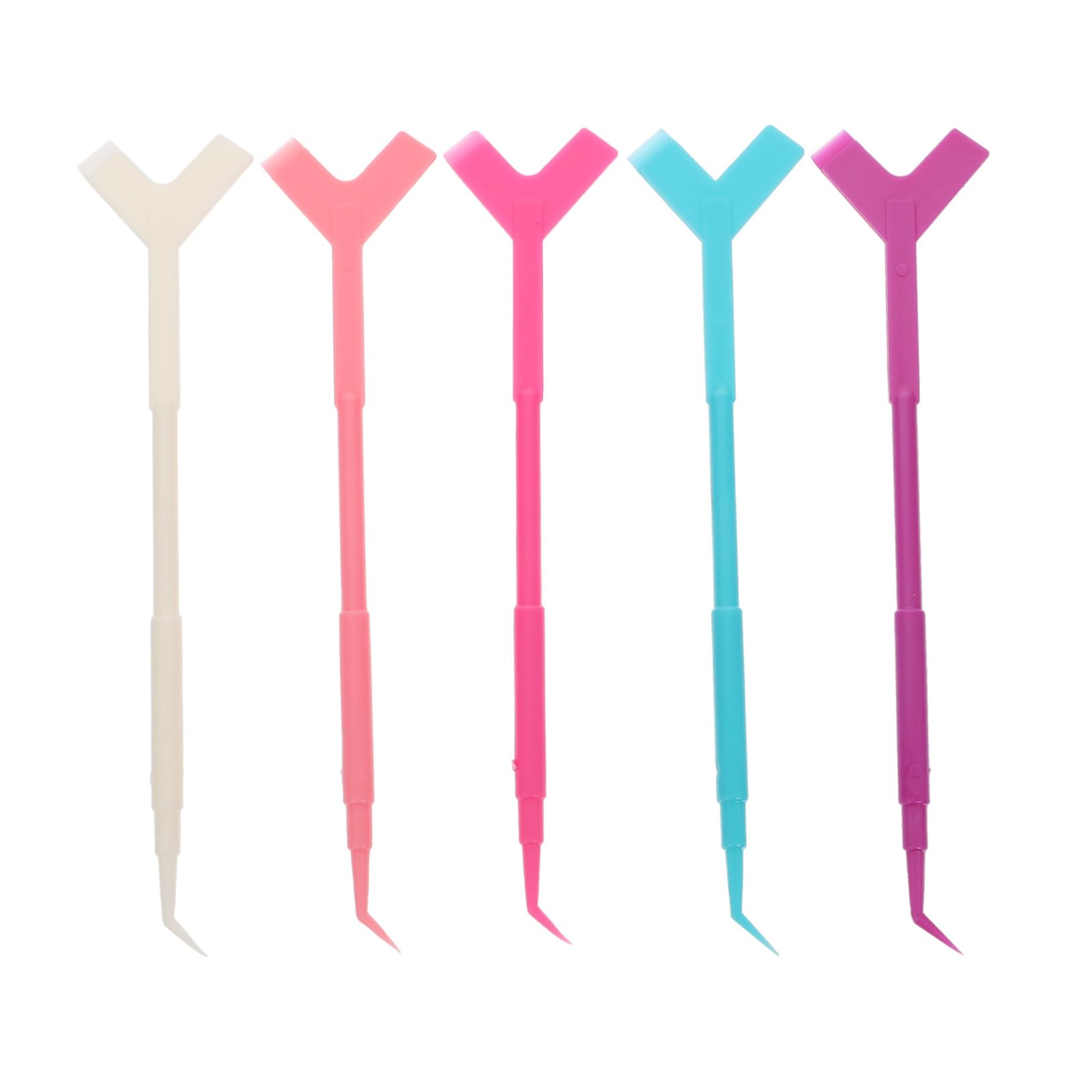 Beatifufu Eyelash Lift Tools Set 50pcs Separator Tool Brush Perm Lift Comb Y-Shape Design for Comfortable Use