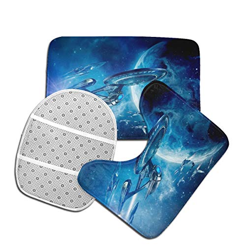 SJPillowcover Star Trek Badezimmerteppich-Set, weich, rutschfest, saugfähig, 3-teilig – Bild 5