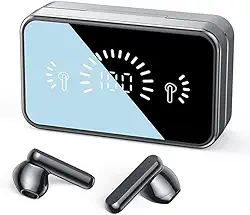 Fone de ouvido sem fio POTIPO S20-TWS Bluetooth 5.1, fone de ouvido intra-auricular à prova d'água IPX5, microfone estéreo com redução de ruído, adequado para esportes, jogos, viagens, Preto