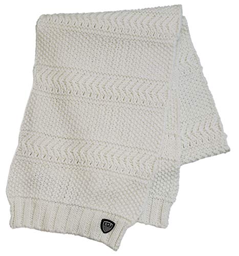 (エンポリオアルマーニ)EMPORIO ARMANI マフラー ストール メンズ ホワイト 模様編み 285398-8A734-35410 [並行輸入品]