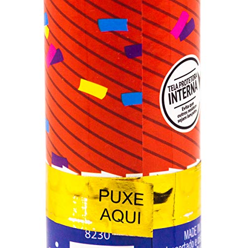 CONFETES COLORIDOS EM PAPEL CREPOM PARTY POPPER