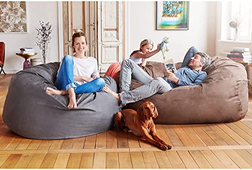 Lumaland Luxurious 3ft Medium Bean Bag Chair with Microsuede Cover - Soft, Foam Filling, Washable Bean Bag Sofa for Adults, Teenagers, Kids, Pets - Sack Chair for Living Room, Bedroom - Light Green - Image 3