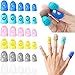30 Stück Silikon Gitarre Fingerspitzen Schutz, 5 Größen Anti Rutsch Fingerspitzen Schutz Guard Gitarre Fingerschutz Abdeckungen Kappen Rutschfeste Bunte Fingerpads für Kinder Erwachsene