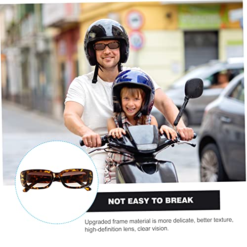 Gatuida 1pc Square Leopard Frame Sunglasses for Adults Fashionable Eyewear for Beach Parties Street Photography and Outdoor Activities UV Protection and Comfortable Nose Pads3