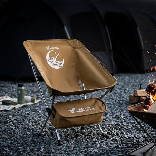 CAMPJOURNEY Camping Chair Silla de Camping Ultraligera Plegable 2.1 Lbs Capacidad 330 Lbs Color Caqui miniatura 2