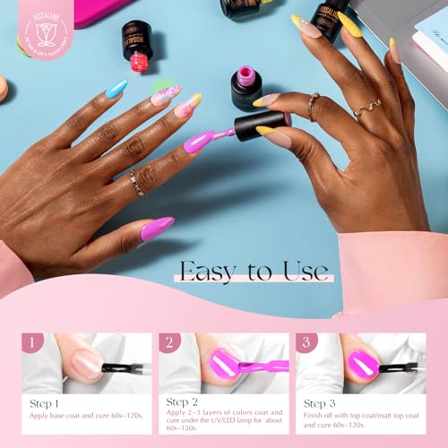 UV Nagellack Set Rosalind Pastell 12 Farben 7ml