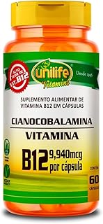 Vitamina B12 - Cianocobalamina - 60 cápsulas